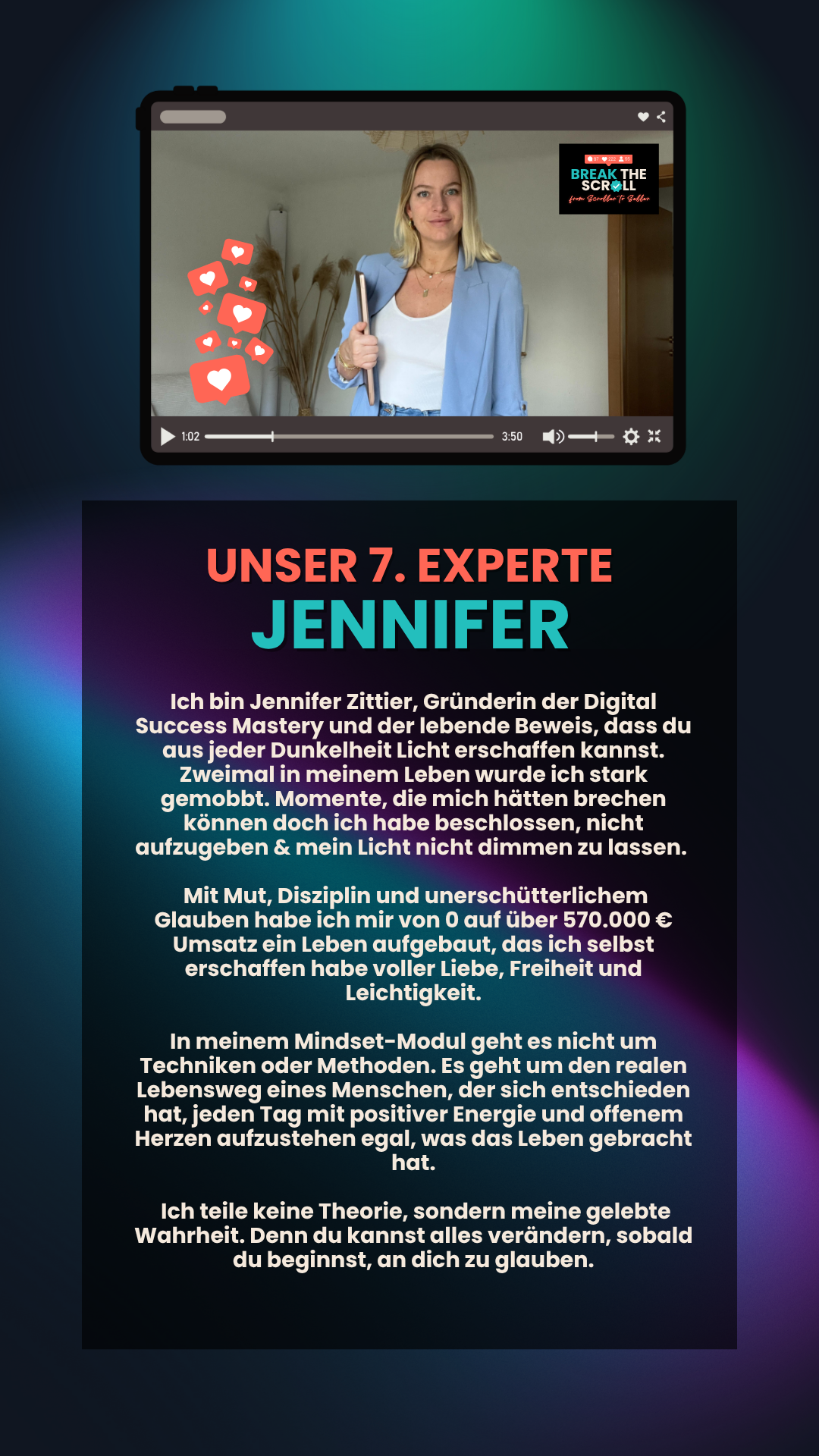 Original-Expertenprofil Jennifer Zittier – Deine Expertin für Mindset und Manifestation